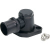 Water Neck, 90 Degree, Hose, Swivel, O-Ring, Hardware Included, Aluminum, Black Anodized, Chevy V8,