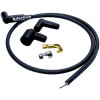 Coil Wire, Spiral Core, 8 mm, Unsleeved, 36 in Long, Connectors / Ends, Black, Cut to Fit, Kit