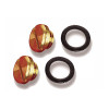 Float Bowl Sight Plugs, Gasket, Brass, Natural, Holley Carburetors, Pair