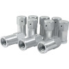 Nut, 3/8-16 in Thread, Aluminum, Clear Anodized, Allstar Quick Change Gear Covers, Set of 10