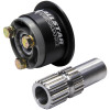 Steering Wheel Quick Release, 360 Degree Release, SFI 42.1, Spline, Aluminum, Black Anodized, 3/4 in Shaft, Kit