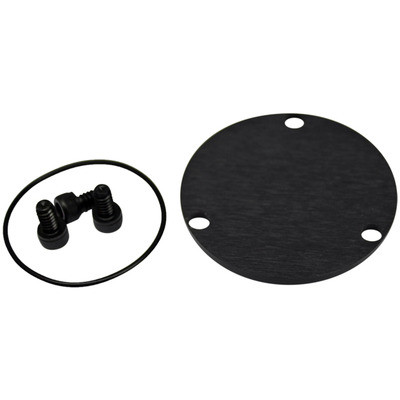 Wheel Hub Dust Cap, Bolt-On, O-Ring Sealed, Aluminum, Black Anodized