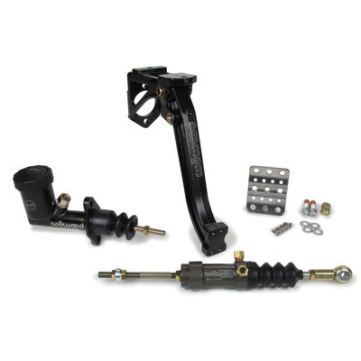 Pedal Assembly, Clutch, 6 to 1 Ratio, 9.63 in Long, Forward Floor Mount, 3/4 in Master Cylinder Included, Aluminum, Black Paint, Kit