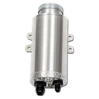 Power Steering Reservoir, 7.75 in Tall x 3.5 in OD, 6 AN Male Inlet, 10 AN Male Outlet, Filtered, Cap Included, Aluminum, Clear Anodized