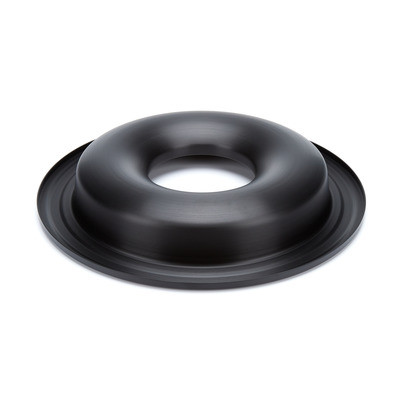 Air Cleaner Base, Low Profile, 14 in Round, 5-1/8 in Carb Flange, Dropped Base, Aluminum, Clear Anodized