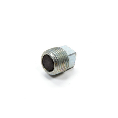 Drain Plug, 1/2 in NPT, Square Head, Magnetic, Steel, Zinc Oxide, Bert Transmissions