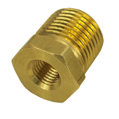 Fitting, Adapter, Straight, 1/8 in NPT Female to 1/2 in NPT Male, Brass, Natural
