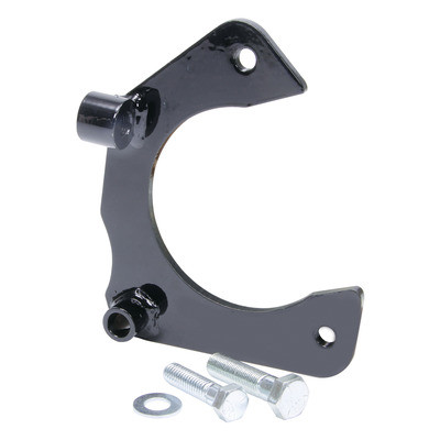 Brake Caliper Bracket Steel, Black Powder Coat, 11 in Rotor, GM Metric Caliper, Mustang II / Pinto