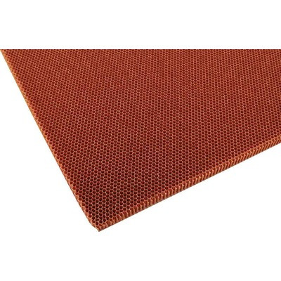 Radiator Screen, Honeycomb, 19 x 26 x 0.5 in, Aramid Fiber, Orange