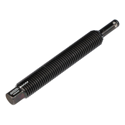 Jack Bolt, 1-8 in Thread, Quick Release Pin Included, Steel, Black Powder Coat