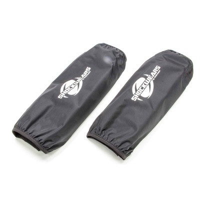 Shock Cover, Shockwears, 13 in Long, 5.000 in OD, Elastic Ends, Hook and Loop Closure, Polyester, Black, Pair
