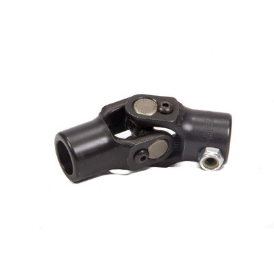 Steering Universal Joint, Single Joint, 3/4 in Smooth Bore to 13/16 in 36 Spline, Steel, Black Paint