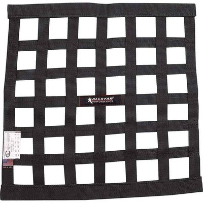 Window Net, SFI 27.1, 1 in Webbing, 18 x 18 in Square, Black, Each