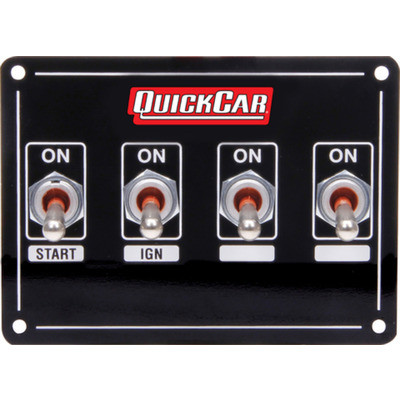 Switch Panel, Extreme, Dash Mount, 4.125 x 3 in, 3 Toggles / 1 Momentary Toggle, Black, Kit
