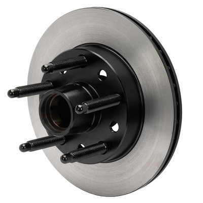 Brake Rotor, HP Modified, 10.15 in OD, 0.81 in Thick, 5 x 5 in Bolt Pattern, 5/8-11 in Wheel Studs, Iron, Black Paint / Natural, Ford Mustang II / Pinto 1974-80