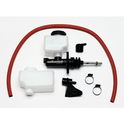 Master Cylinder, Compact, 0.75 in Bore, 1.120 in Stroke, Direct or Remote Reservoir, Aluminum, Black Paint, Kit