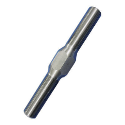 Linkage Adjuster, 3/4-16 in Left Hand Male Thread, 3/4-16 in Right Hand Male Thread, 6-1/2 in Long, Stainless, Natural