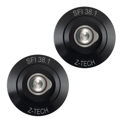 Helmet Anchor, Post Style, Aluminum, Black Anodized, Pair