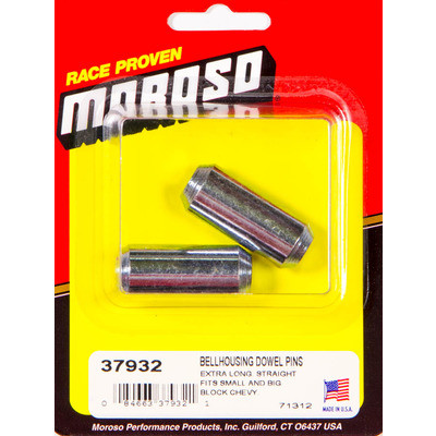 Bellhousing Dowel Pin, Extra Long, 1.500 in Long, 0.625 in Diameter, Steel, GM V6 / V8, Pair