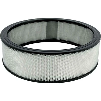 Air Filter Element, Round, 14 in Diameter, 4 in Tall, Wire Mesh Included, Paper, White