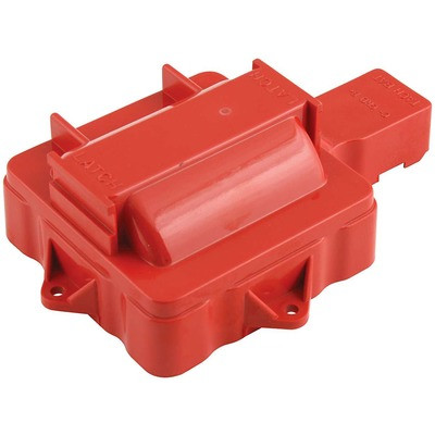 Distributor Coil Cover, Plastic, Red, GM HEI Style V8