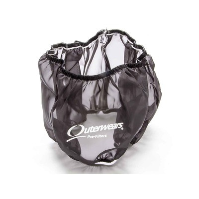 Air Filter Wrap, Pre Filter, Round, 14 in Diameter, 5 in Tall, Outerwears Logo, Polyester, Black