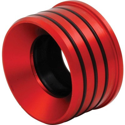 Axle Housing Seal, Inner, O-Ring, 2.625 in OD, 1.125 in ID, 0.188 in Thick, Aluminum / Rubber, Red Anodized, 3/16 in Wall 3 in Axle Tubes, Ford 9 in,