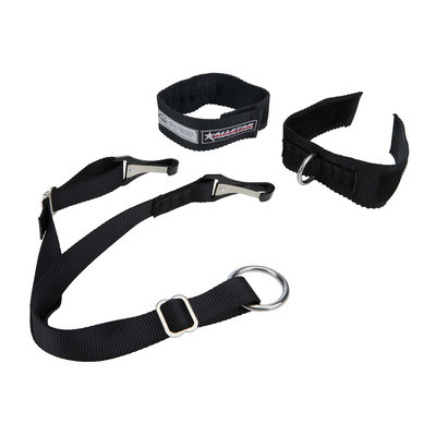 Youth/Adult Arm Restraint Harness, SFI 3.3, Y-Strap, 2 in Wide Cuffs, Nylon, Black, Kit