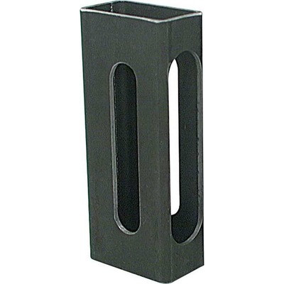 Trailing Arm Bracket, Slider Box, Frame Mount, Weld-On, 3/4 in Slot, Steel, Natural,