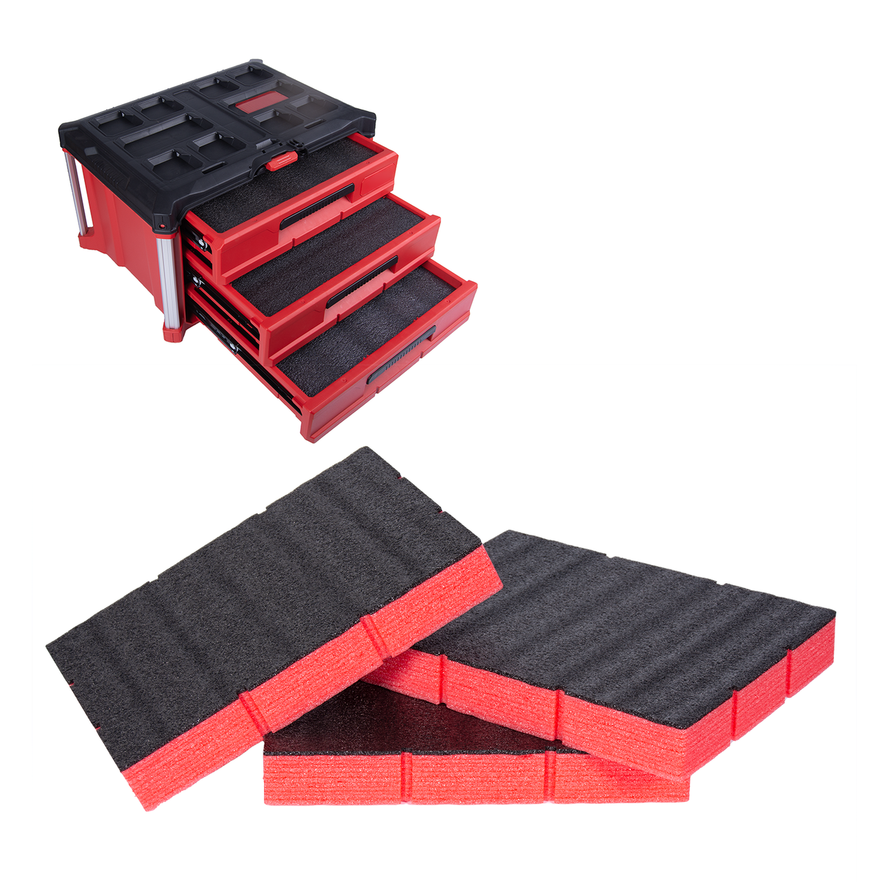 Econo Foam Inserts- Fits Milwaukee Packout ™ 48-22-8443 (3 Piece
