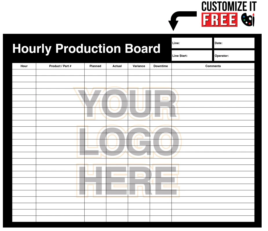 Hourly Production Tracking Board