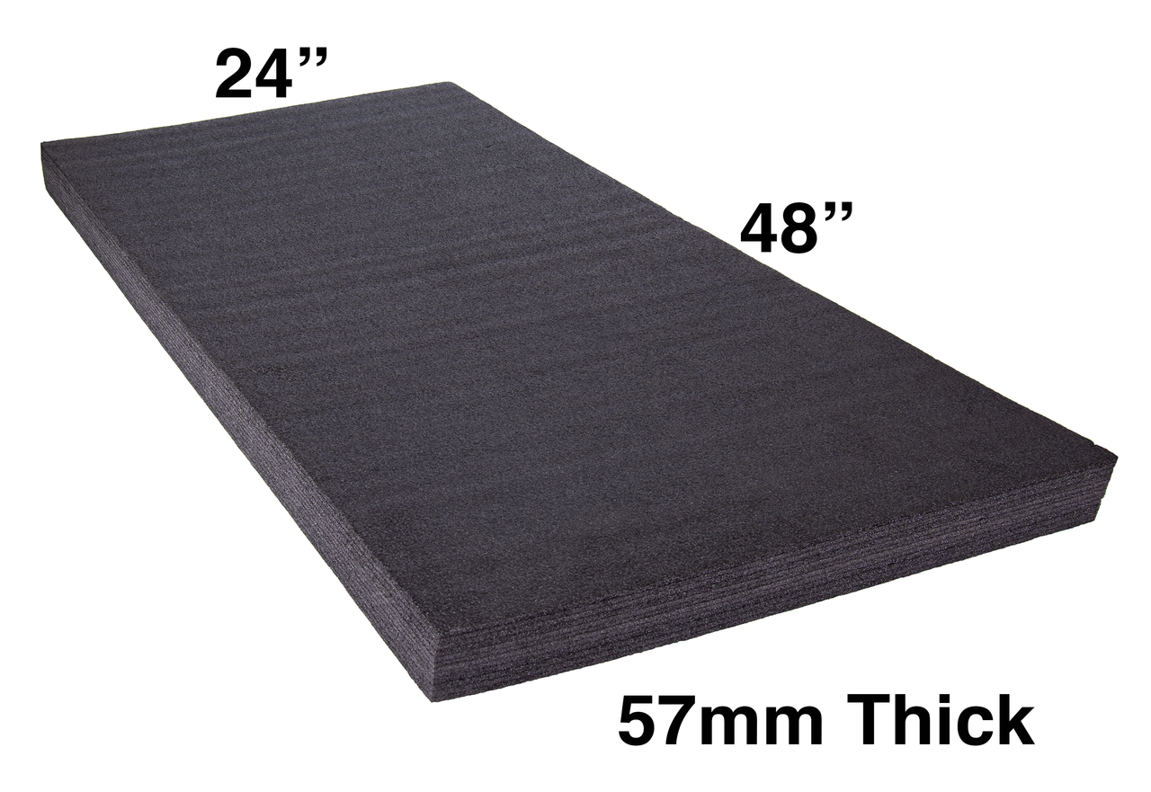 ECONO FOAM ™ Tool Box Foam Inserts (Black ) Layered 24" x 48". Foam for