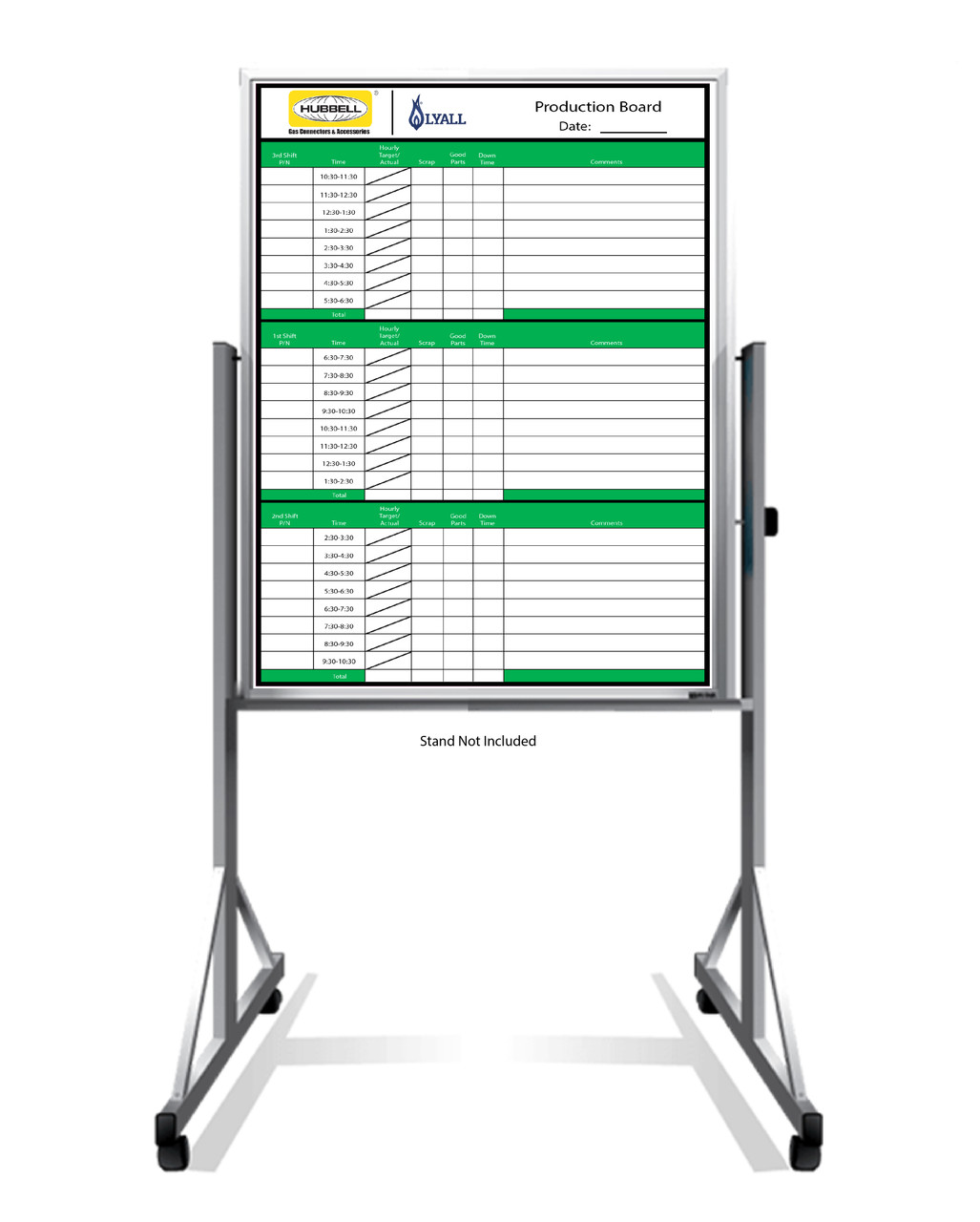 Process Tracing Board Hourly Production Tracking Board | Track Hourly Production with Ease