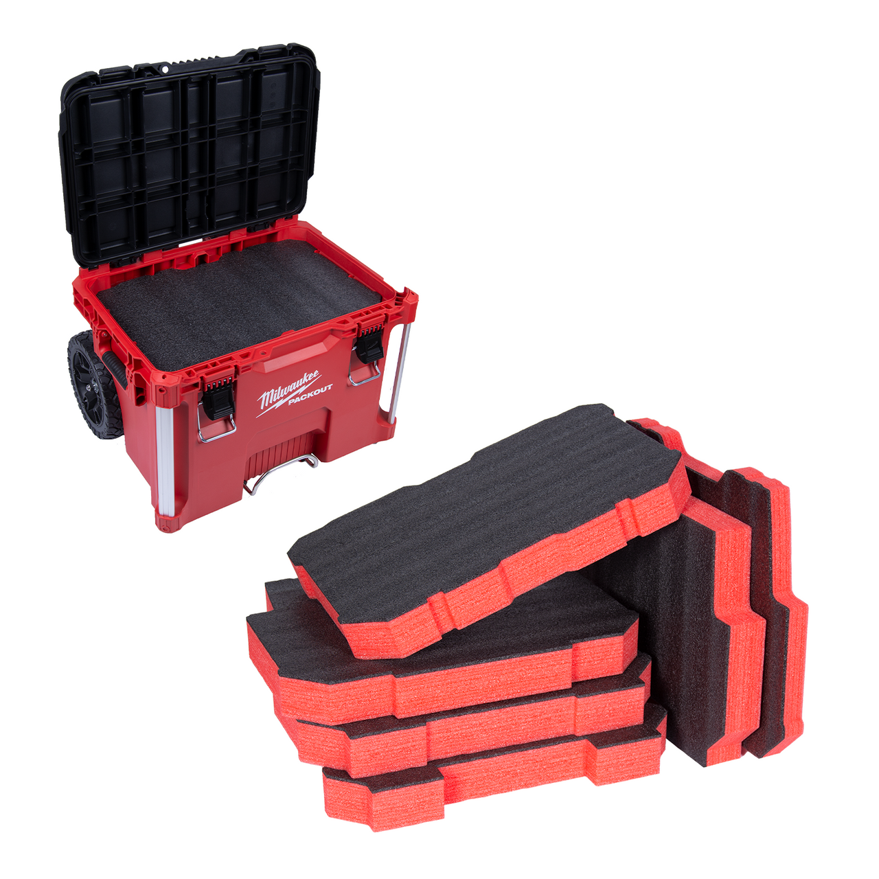 Kaizen Insert Compatible With Milwaukee Packout 48-22-8426 Rolling Tool Box Customizable  Foam Insert for Packout 