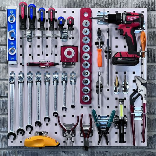 Triton Products LB1-W LocBoard Steel Pegboard System (Qty 2) - 5S