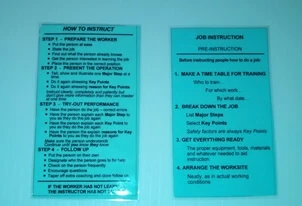 TWI Job Instruction Pocket Cards