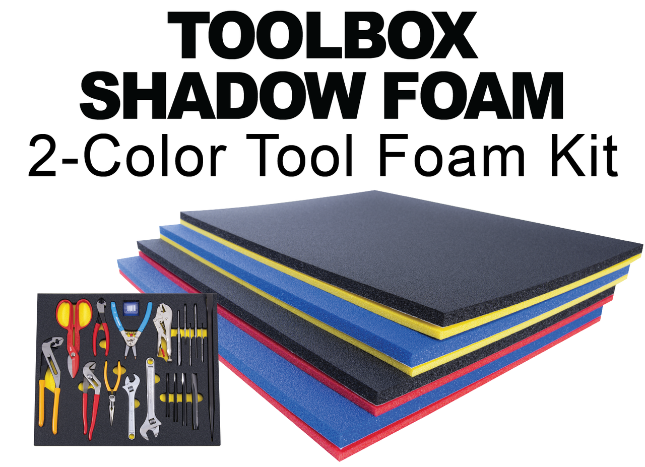 Black+Blue EPE Foam Sheet, Tool Box Shadow Foam Kaizen Foam