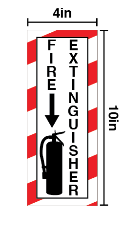 Custom Fire Extinguisher Location Sign Adhesive Vinyl