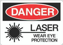 Danger Sign -Laser Operating  Wear Eye Protection