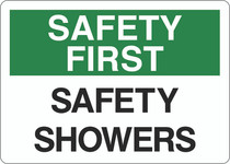 Safety First Sign - Safety Showers