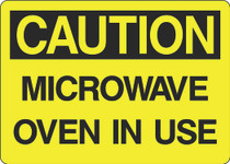 Caution Sign - Microwave Oven In Use
