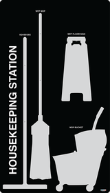 5S Housekeeping Cleaning Shadow Board Broom Station (Version 17)