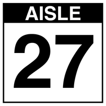 Warehouse Aisle Sign - Aisle 27