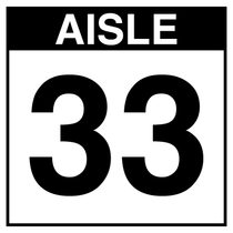 Warehouse Aisle Sign - Aisle 33