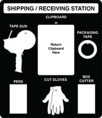 Shipping & Receiving Shadow Board 24"x 28"