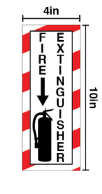 Fire Extinguisher Location Sign - Adhesive Vinyl (4"x10")