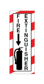 Fire Extinguisher Location Sign - Adhesive Vinyl (4"x10")