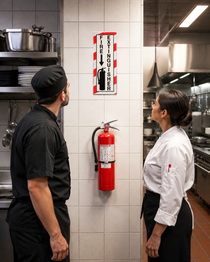 Fire Extinguisher Location Sign - Adhesive Vinyl (4"x10")