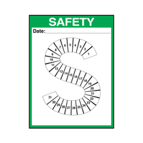 KPI Metric Dry Erase Board Single Letter S (24" x 32")