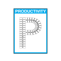 KPI Metric Dry Erase Board Single Letter P (24" x 32")